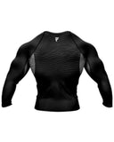 Wavy Series Rashguard - Long Sleeve - Black