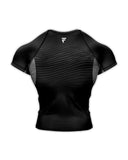 Wavy Series Rashguard - Short Sleeve - Black
