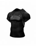 Wavy Series Rashguard - Short Sleeve - Black